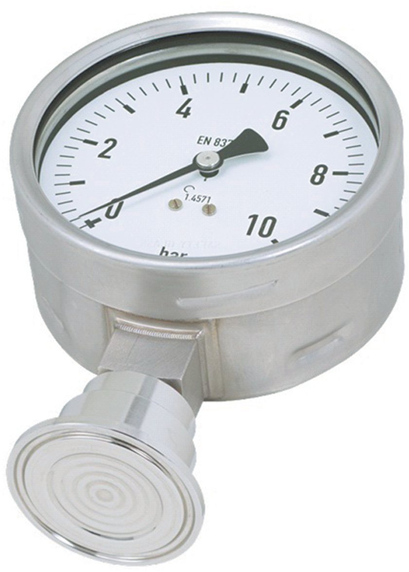507C1 - Manomètre tout inox diamètre 100 mm monté sur sépara